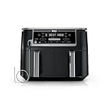 Ninja Foodi 10QT 6-in-1 DualZone Smart XL Air Fryer, 2 Independent 5QT Baskets, Smart Cook Thermometer, Match Cook, Smart Finish, Air Fry, Roast, Bake, Dehydrate, Reheat, Grey, DZ550