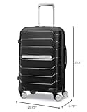 Samsonite Freeform 28-Inch Large Luggage with Dual 360° Spinner Wheels - Checked Suitcase - TSA Lock, Airline-Approved - Lightweight Durable Polypropylene Expandable Hardshell - Black
