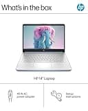 HP Business Student Laptop Computer - Windows 11 Pro & Microsoft Office Lifetime | 14 inch HD | AI-Powered, 12 Hr Batter N-Serious Laptop| 16GB RAM, 128GB UFS, 256GB Extend Micro SD | Blue