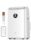 Dreo Portable Air Conditioners, 8000 BTU ASHRAE (5000 BTU DOE) Smart AC Unit for Bedroom with Drainage-free Cooling, 45dB Quiet, APP/Voice/Remote, Portable AC for Room Indoors, AC318S