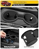 Maxzina Cup Holder Compatible with 2023-2025 Honda Pilot Car Center Console Cup Holder Silicone Insert Storage Box Interior Armrest Organizer for 2024 2025 Honda Ridgeline&Passport Accessories (Black)