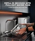 ecozy Nugget Ice Maker Countertop, Smart Pebble Ice Machine with APP Control, 44 lbs/24H Soft Pellet Chewable Ice with Self-Cleaning, Stainless Steel