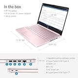HP 14 Ultrabook • Intel 4-Core CPU • Back to School Limited Edition with Microsoft 365 • 16GB RAM • 1600GB Storage (64GB OnBoard withHP 512GB P500 Portable SSD + 1TB OneDrive) • Win 11 Pro • Pink