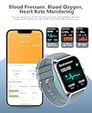 Smart Watch (Answer/Make Call) for Men Women, 2.02" Smartwatch with Heart Rate/Blood Pressure/Blood Oxygen/Sleep Monitor, IPX8 Waterproof Fitness Tracker, 100+ Sports Modes Compatible with iOS Android