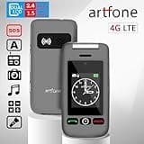 artfone G6 Pro Grey - 4G LTE Flip Phone Unlcoked丨Cell Phone for Seniors丨2.4" Dual-LCD丨SOS Button丨Loud Speaker丨Camera丨Charging Dock丨Talking Clock丨Speed Dial丨 Hands-free丨Dumb Phone丨Caller-ID丨Large Fonts