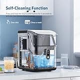 COWSAR Nugget Ice Makers Countertop Soft Chewable Pellet Ice Machine with Auto-Cleaning Function, 35Lbs/24H, Portable Ice Makers for Kitchen, Office, Home,Silver