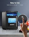 EUHOMY Nugget Ice Maker Countertop, 44Lbs/24H Pebble Ice Maker Machine, Self-Cleaning Pellet Ice Machine with Ice Scoop&Basket, Sonic Countertop Ice Machine for Home/Kitchen/Office(Black)