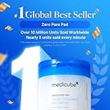 Medicube Zero Pore Pads 2.0, Dual-Textured Facial Toner Pads for Exfoliation and Pore Care with 4.5% AHA Lactic Acid & 0.45% BHA Salicylic Acid, Ideal for All Skin Types, Korean Skin Care (70 units)