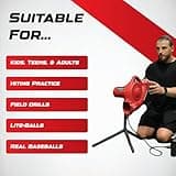 Heater Sports Base Hit Lite Adjustable Baseball Pitching Machine – 45 MPH Pitching Speed, Includes Automatic Ball Feeder, Extremely Accurate | Perfect for Hitting and Fielding Training for All Ages