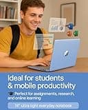 HP Business Student Laptop Computer - Windows 11 Pro & Microsoft Office Lifetime | 14 inch HD | AI-Powered, 12 Hr Batter N-Serious Laptop| 16GB RAM, 128GB UFS, 256GB Extend Micro SD | Blue