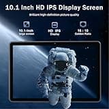 Tablet 10 Inch Android 14 Tablet, 16GB RAM 128GB ROM, 1TB Expansion, Octa-core, Large Capacity Battery, 5MP + 8MP Dual Camera, 5G/2.4G WiFi, Bluetooth 5.0, GPS, Drop-Proof Case - Black (Black)