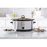 Crock-Pot 7 Quart Oval Manual Slow Cooker, Stainless Steel (SCV700-S-BR), Versatile Cookware for Large Families or Entertaining