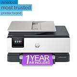 HP OfficeJet Pro 8139e Wireless All-in-One Color Inkjet Printer, Print, scan, Copy, fax, ADF, Duplex Printing Best-for-Home Office, 1 Year Instant Ink Trial Included
