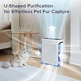 LEVOIT Air Purifier for Home Large Room Bedroom Up to 1110 Ft² with Air Quality Monitor, Smart WiFi, Washable Pre-Filter, HEPA Sleep Mode for Pets, Allergies, Dust, Pollen, Vital 100S-P, White