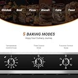 AMZCHEF 24" Single Wall Oven, 2.65 Cu.ft. Built-in Electric Wall Oven with 5 Cooking Functions, 360° ROTATING ROTISSERIE, 2200W, Mechanical Knobs Control, Timer, Stainless Steel Wall Oven for Kitchen