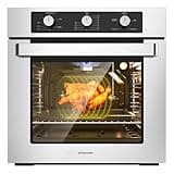 Thermomate 24" Gas Wall Oven, ETL Certified, 2.12 Cu.ft. Natural Gas With 5 Cooking Functions and Rotisserie, Built-in With Mechanical Knobs Control, Stainless Steel