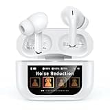 Szwdo Wireless Earbuds, Bluetooth 5.4 Ear Buds with Multifunctional Touch Screen, ANC/ENC Noise Cancelling Headphones with 48H Playtime, Bass Stereo Sound, for Laptop, Android/iOS, Pad