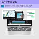 HP 17.3 inch Laptop, FHD Display, Intel Core i5-1334U, 16 GB RAM, 512 GB SSD, Intel Iris Xe Graphics, Windows 11 Home, Natural Silver, 17-cn3399nr