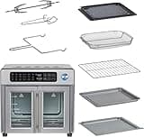 Emeril Lagasse Extra Large French Door Air Fryer Toaster Oven Combo, 24 Cooking Functions and Digital Controls, 7 Accessories Included, Stainless Steel Finish, 26QT Capacity