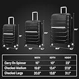 Samsonite Freeform 28-Inch Large Luggage with Dual 360° Spinner Wheels - Checked Suitcase - TSA Lock, Airline-Approved - Lightweight Durable Polypropylene Expandable Hardshell - Black