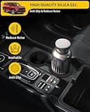 Maxzina Cup Holder Compatible with 2023-2025 Honda Pilot Car Center Console Cup Holder Silicone Insert Storage Box Interior Armrest Organizer for 2024 2025 Honda Ridgeline&Passport Accessories (Black)