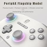 PeriphX Wireless PC Controller with 1000Hz Polling Rate, Switchable Hall and Tactile Triggers, Hall Joysticks, Turbo, Macro, RGB Lighting, 2.4G Bluetooth Wired, Compatible with Windows PC/ Switch/Steam Deck/Android/iOS