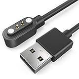 E ECSEM Charging Cable Intended for Joautrial G8 Smartwatch 2Pack Replacement USB Charging Charger Cord for Joautrial G8 Smart Watch Accessoris, Black