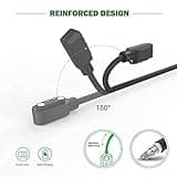 E ECSEM Charging Cable Intended for Joautrial G8 Smartwatch 2Pack Replacement USB Charging Charger Cord for Joautrial G8 Smart Watch Accessoris, Black