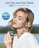 Nequga Wireless Earbuds Bluetooth Headphones, Ear Buds with Touch Screen, ANC ENC Noise Cancelling Transparency Mode, 40H Stereo Deep Bass, IPX7 Waterproof, Clear Calls, 5 EQ for iOS Android (Black)