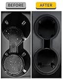 Maxzina Cup Holder Compatible with 2023-2025 Honda Pilot Car Center Console Cup Holder Silicone Insert Storage Box Interior Armrest Organizer for 2024 2025 Honda Ridgeline&Passport Accessories (Black)