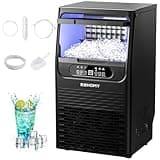 EUHOMY Commercial Ice Maker Machine,80lbs/24H,36 Ice Cubes in 8-12 Mins,Under Counter Ice Maker with Water Filter,12lbs Storage Capacity,Freestanding Ice Machine for Home/Bar/Cafe/Restaurant