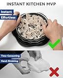 Chicken Shredder Tool Twist for Kitchen, Manual Chicken Breast Grinder Machine for Ground Food, Meat & Vegetables (Elegant Black)