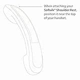 Softalk Antibacterial Black Phone Shoulder Rest | Landline Telephone Accessory (00101M)