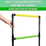 GoSports Indoor/Outdoor Ladder Toss Game Set with 6 Rubber Bolos, Carrying Case and Score Trackers