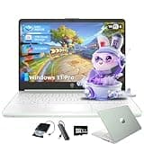 HP Student Business Laptop Computer - Intel N150 Processor, 16GB RAM, 384GB Storage (128GB UFS+256GB MSD), Microsoft Office Lifetime, w/DVD Drive, Copilot AI, 1TB Cloud Storage, AI Powered, Green