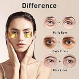 CHMI Under Eye Patches (50 Pairs) - 24K Gold Eye Patches for Puffy Eyes, Dark Circles, EyeBags and Wrinkles, Collagen Skin Care Products, Beauty & Personal Care