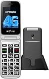 artfone 4G Cell Phone for Seniors丨Flip Phone Unlocked with 2.4" LCD丨SOS Button丨Time Reporting丨Speed Dial丨Big Buttons Dumbphone丨Loud Speaker丨FM Radio丨Charging Dock丨Easy-to-Use丨USB-C,T-Mobile - Grey