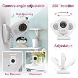 axvuee Video Baby Monitor, Slim Handheld, Non-Slip Design, 2.8" Vertical Screen Monitor & 2 Camera, Range up to 1000ft, 18 Hour Battery Life, 2-Way Talk, Night Vision, Temperature Monitor, No WiFi.