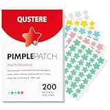 QUSTERE Pimple Patches for Face, Hydrocolloid Acne Patches, Cute Star Zit Covers, Colorful Spot Stickers with Tea Tree, Salicylic Acid & Cica Oil| 3 Sizes (10mm, 12mm & 14mm) |200 Count