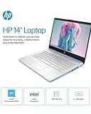 HP Business Student Laptop Computer - Windows 11 Pro & Microsoft Office Lifetime | 14 inch HD | AI-Powered, 12 Hr Batter N-Serious Laptop| 16GB RAM, 128GB UFS, 256GB Extend Micro SD | Blue