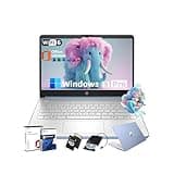 HP Business Student Laptop Computer - Windows 11 Pro & Microsoft Office Lifetime | 14 inch HD | AI-Powered, 12 Hr Batter N-Serious Laptop| 16GB RAM, 128GB UFS, 256GB Extend Micro SD | Blue