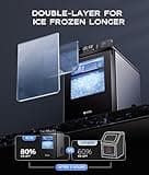 ecozy Nugget Ice Maker Countertop, Smart Pebble Ice Machine with APP Control, 44 lbs/24H Soft Pellet Chewable Ice with Self-Cleaning, Stainless Steel