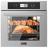 GASLAND 24 Inch Electric Wall Oven, 2.6 Cu.ft Built-in Single Wall Oven, 12 Cooking Functions, 3D Heating, Convection Oven with Rotisserie, Touch Control, Safety Lock, ETL Certified, Stainless Steel