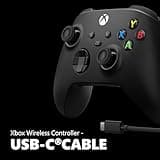 Xbox Wireless Gaming Controller + USB-C® Cable (2025) – Carbon Black – Play on Xbox, Windows, Android, iOS, FireTV Sticks, Smart TVs, VR Headsets