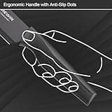 Knife Set, Brewin Kitchen Knife Set, Knives Set for Kitchen, Universal Knife Block, Utility Knife Block Set, Kitchen Essentials, New Home Essentials, Apartment Essentials, Dishwasher Safe