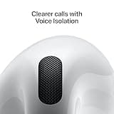 Apple AirPods 4 Wireless Earbuds, Bluetooth Headphones, Personalized Spatial Audio, Sweat and Water Resistant, USB-C Charging Case, H2 Chip, Up to 30 Hours of Battery Life, Effortless Setup for iPhone