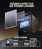 ecozy Nugget Ice Maker Countertop, Smart Pebble Ice Machine with APP Control, 44 lbs/24H Soft Pellet Chewable Ice with Self-Cleaning, Stainless Steel