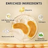CHMI Under Eye Patches (50 Pairs) - 24K Gold Eye Patches for Puffy Eyes, Dark Circles, EyeBags and Wrinkles, Collagen Skin Care Products, Beauty & Personal Care