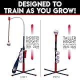 Franklin Sports Kids Batting Tee - MLB 2-in-1 Grow-with-Me - Adjustable Youth Hitting Tee - Perfect for Teeball and Baseball, Multi