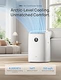 Dreo Portable Air Conditioners, 8000 BTU ASHRAE (5000 BTU DOE) Smart AC Unit for Bedroom with Drainage-free Cooling, 45dB Quiet, APP/Voice/Remote, Portable AC for Room Indoors, AC318S